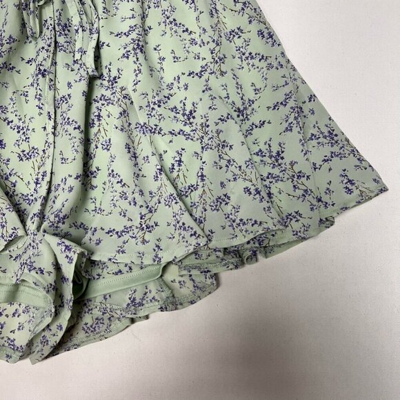 She + Sky Womens Culottes Shorts Multicolor Floral Lined High Rise Drawstring M - Picture 8 of 10